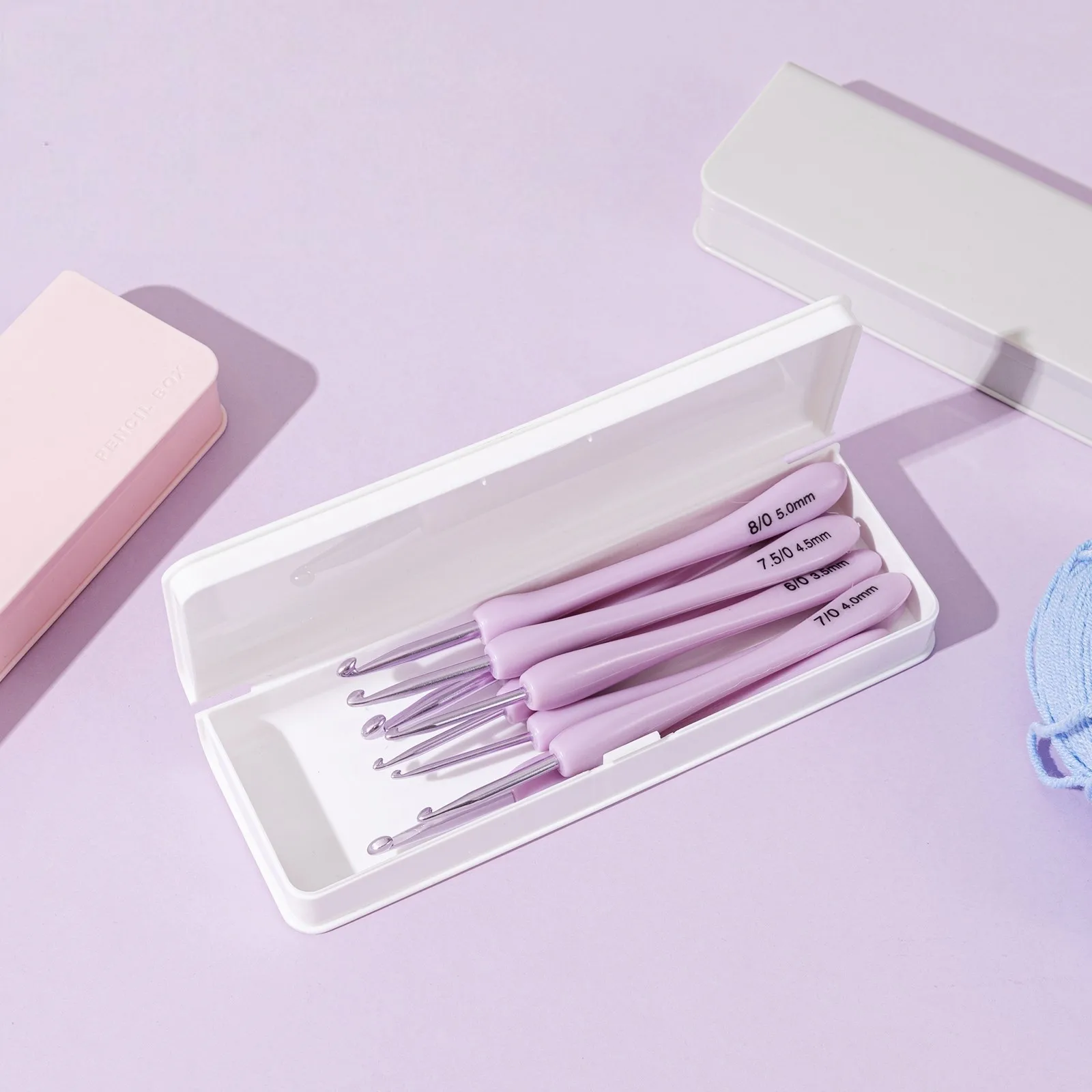 

8Pcs/set Purple Crochet Hooks Set Craft Crochet Weaving Knitting Needles Hooks For Sewing Crafts Stitching 2.5-6.0mm