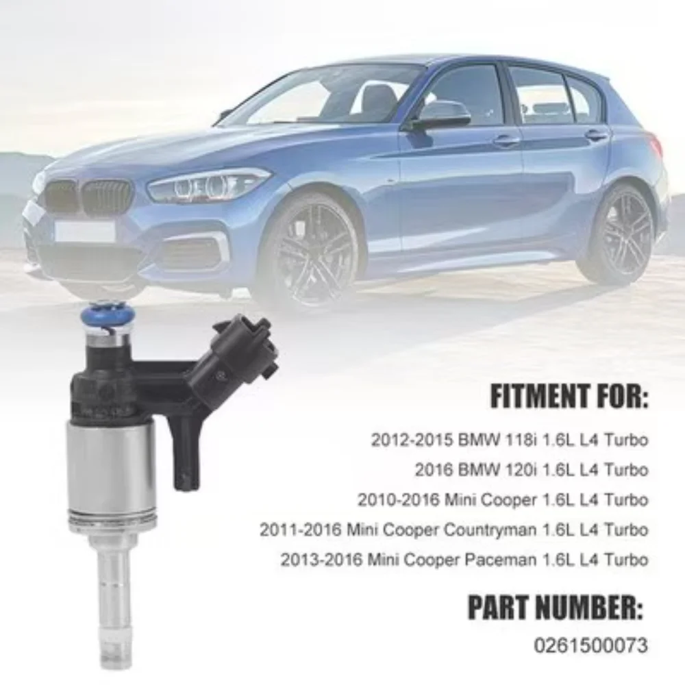 

NEW 0261500073 Fuel Injector Nozzle For BMW 1 3 F20 F21 F30 F31 For Citroen C4 C5 DS3 Peugeot MINI Cooper Direct 1.6L 0261500029