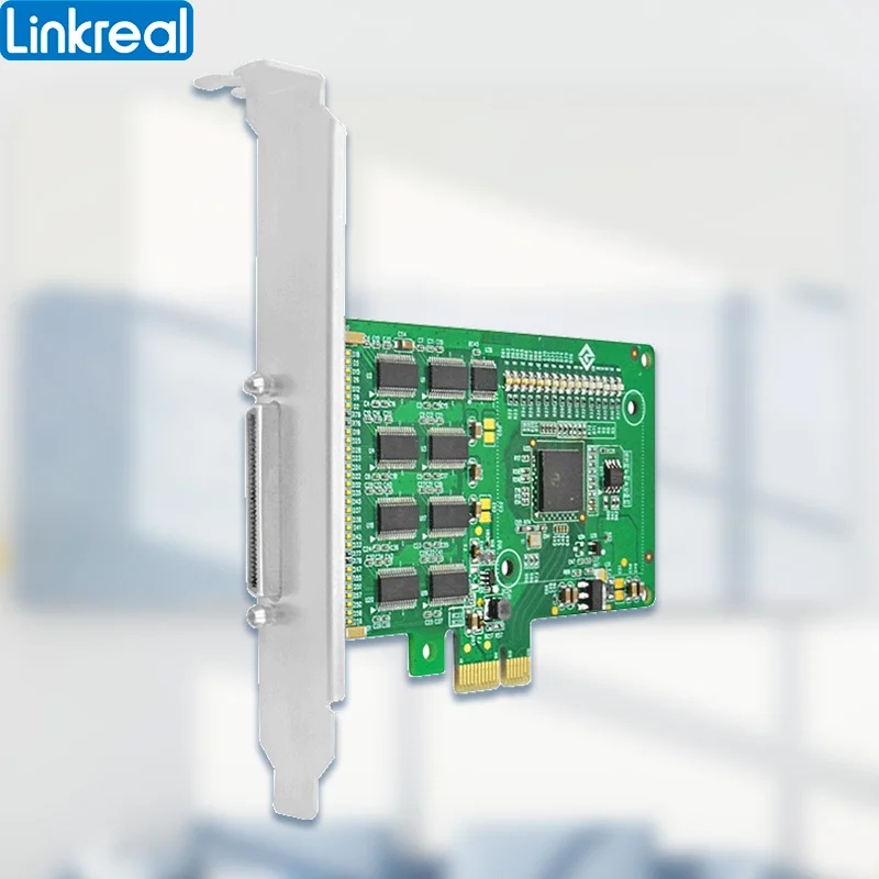 Linkreal 8 porta pcie x1 para RS-232 DB-9 cartão de controlador serial com cabo db9-LRUA9258-232