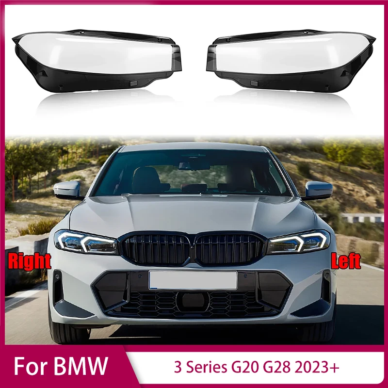 

Headlamp Cover Transparent Lampshade Headlight Shell Mask Lens Plexiglass Car Accessories For BMW 3 Series G20 G28 2023+