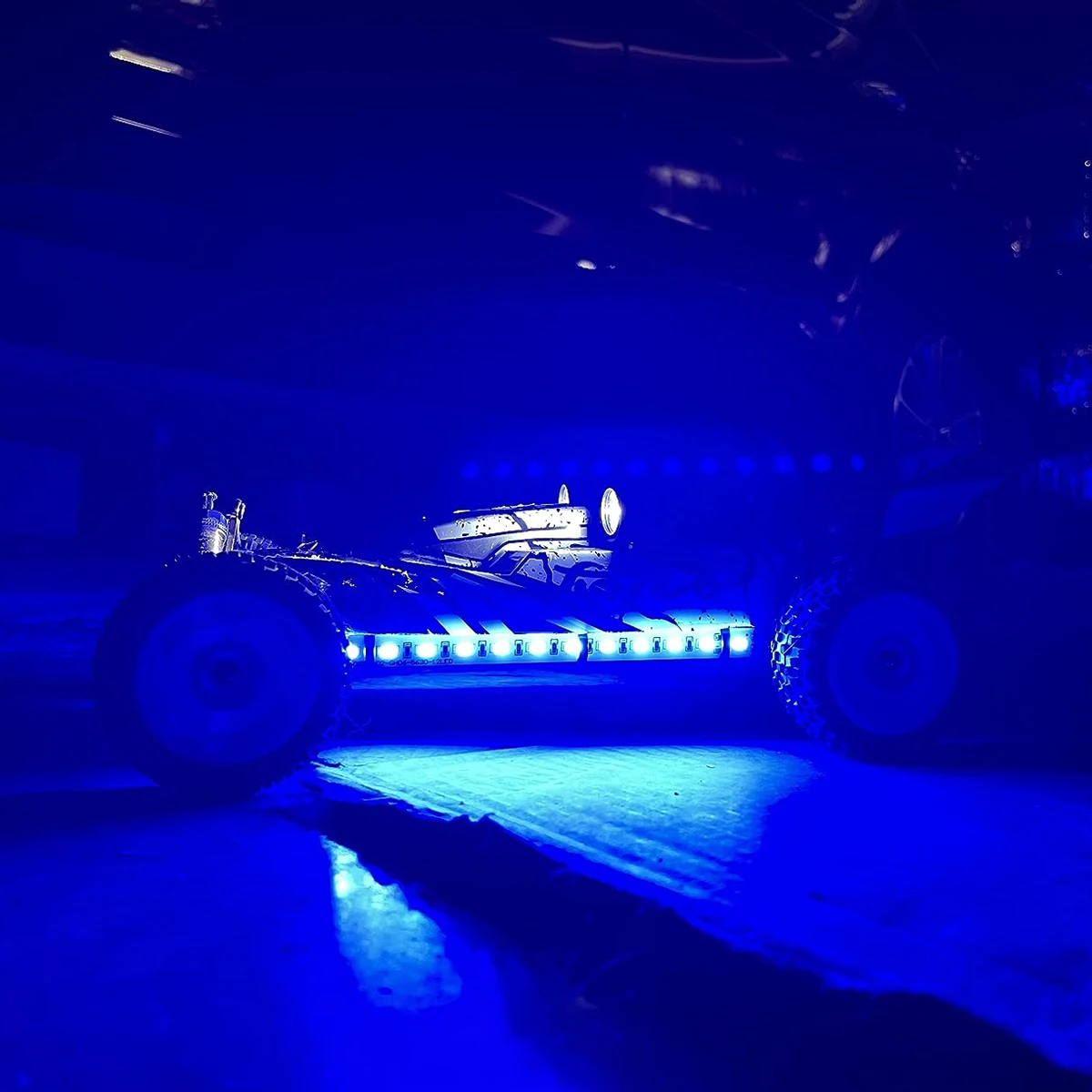 2 Stück 1/10 RC Auto Zubehör Drift Car LED Chassis-Lichtlampen für 1/10 1/8 RC Auto Drift Crawler Buggy - (Farbe: Blau/Rot/Weiß) – Detail 4