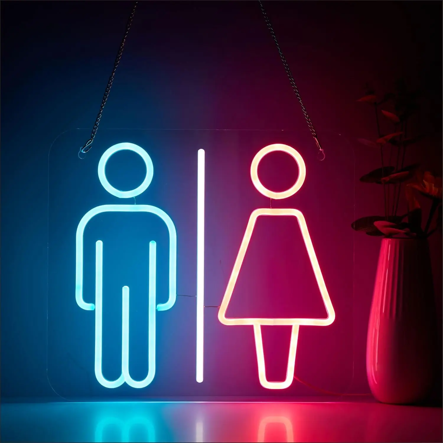 

Neon Wall Sign Dimmable Restroom Neon Lights for Bar Pub Hotel Caffee Shop Office Shopping Mall WC Decor Aesthetics Draw Gifts