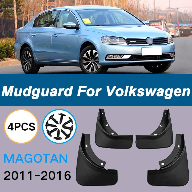 

For Volkswagen Magotan 2011-2016 Automotive Mudguard Waterproof Prevent Mud Splashing Car Mud Flaps Fender Trim 4pcs Accessories