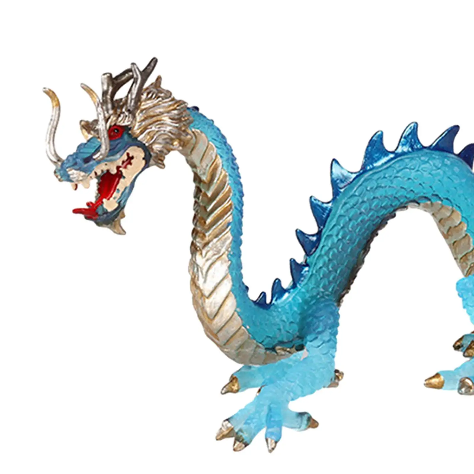 Handgeschilderde Chinese Draak Beeldje Model Ambachten, Miniatuur Dierenspeelgoed, Simulatie Draakvorm Model Speelgoed voor Kinderen Kinderen