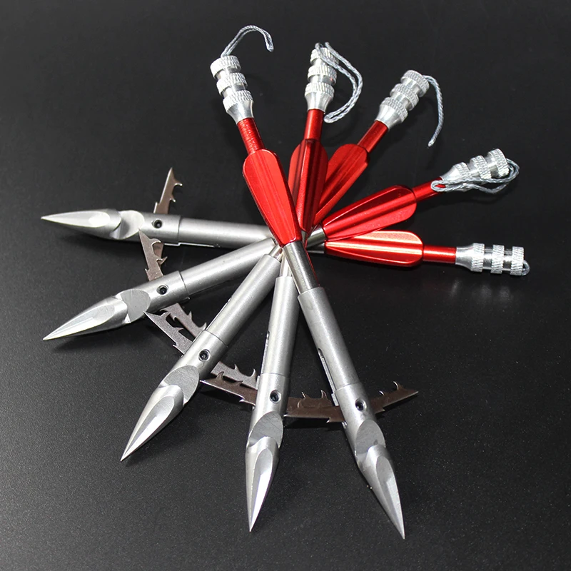 1pcs Outdoor Hunting Round Head Shooting Slingsot Fish  Dart for High Quality Stainless Steel Fish Dart Tool Fishing Lanyard