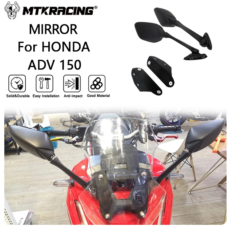 

Зеркало MTKRACING для HONDA ADV 150 2019-2021 аксессуары для мотоциклов адаптер для бокового зеркала заднего вида фиксированный держатель стента задний кронштейн