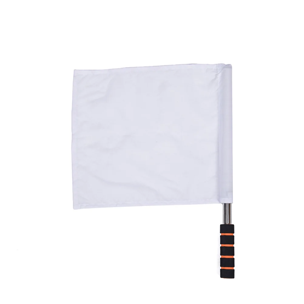 4 Pcs Match Referee Flag Waving Commanding Hand Signal Stainless Steel Pole Outdoor