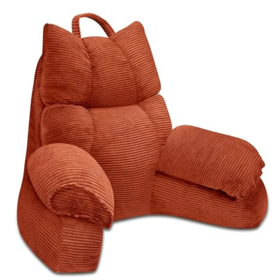 

Подушка для чтения с подлокотниками, поддерживающая подушка для сидения, с наполнителем из перфорированного пены с эффектом памяти, для чтения, просмотра телевизора или игр