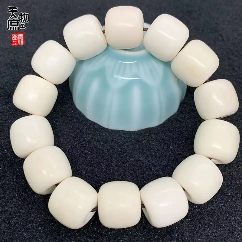 Antler Old Style 16mm Polished Color Bracelet Unisex Buddhist Beads Cultural Accessories