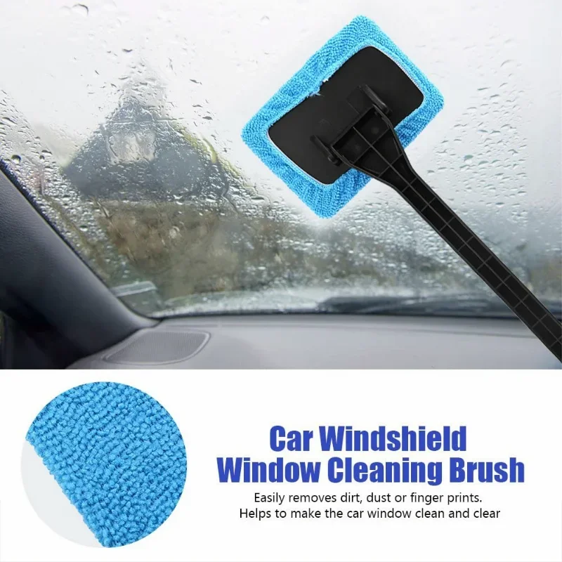 Car Cleaning Wash Brush Tool With Long Handle Car Window Cleaner Washing Kit Windshield Wiper Microfiber Wiper Cleaner Brush