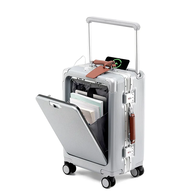 

Multifunctional Wide Trolley Suitcase 24 Anti-fall Front Opening Trolley Case 20 Carry-on Suitcase Travel Suitcase TSA Lock