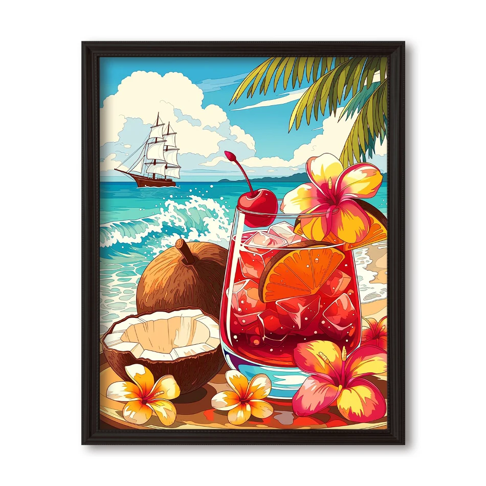 GATYZTORY Diy Oil Painting By Numbers Kill Time Handicraft Handiwork Art Modern Still Life Painting Decor Pictures Interior set