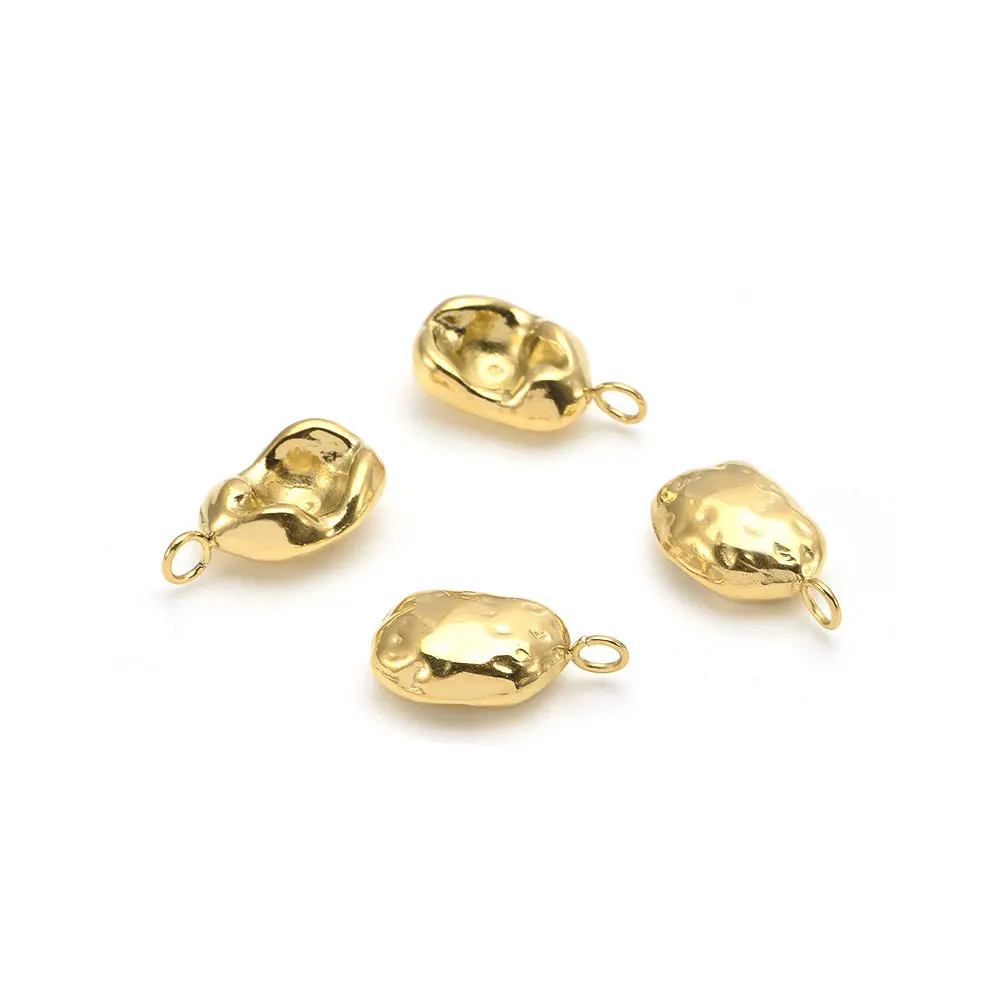 5Pcs Stainless Steel Irregular Shaped Baroque Style Charm Connector for Necklace Bracelet DIY Jewelry Making