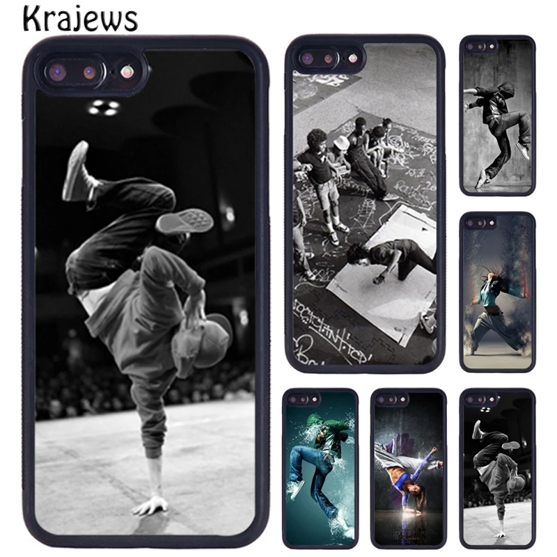 Krajews Breaking Hip Hop Break dance Phone Case For iPhone 15 16 14 XR XS 11 12 mini 13 Pro MAX Plus cover coque