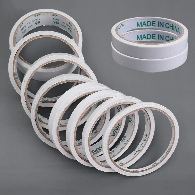 1Roll 8M Double Sided Tape Super Strong Double Faced Powerful Hand Tearing Adhesive Tape for Mounting Fixing Pad Sticky Paper