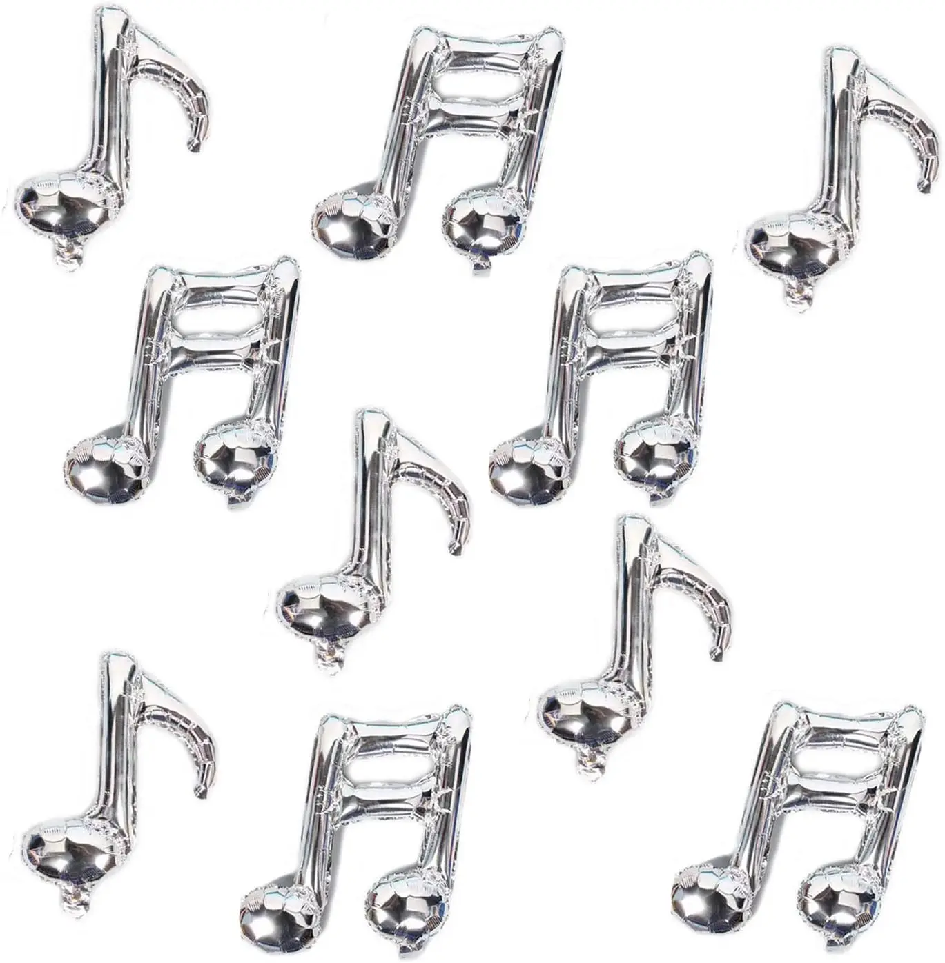 10 Stück Musiknoten Schwarze Ballons Mylar-Ballons 17 Zoll Happy Birthday Ballon-Banner Musik-Ballons für Geburtstagsfeier – Detail 2