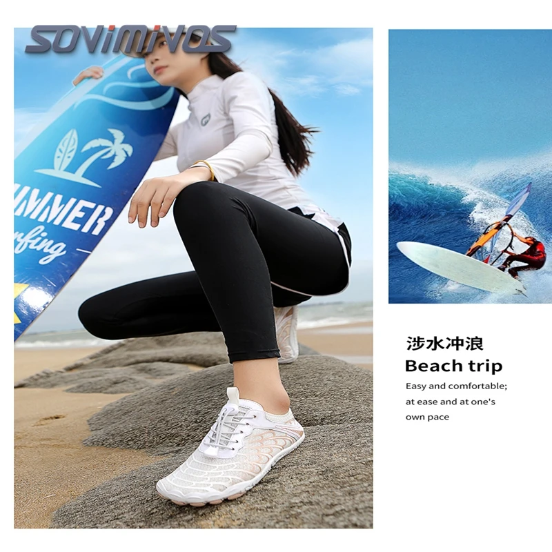 

New Outdoor Beach Aqua Shoes Quick Dry Upstream Wading Shoes Breathable Creek Tracing Water Shoes Non-Slip Five Finger Shoe
