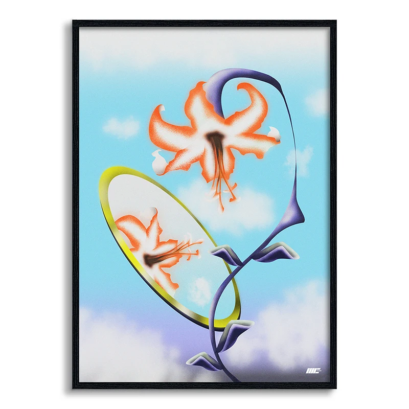 Vintage Classic Sci-Fi Art Poster Abstract Spectrum Flow Print Mid Century Canvas Painting Wall Art Picture for Club Home Decor