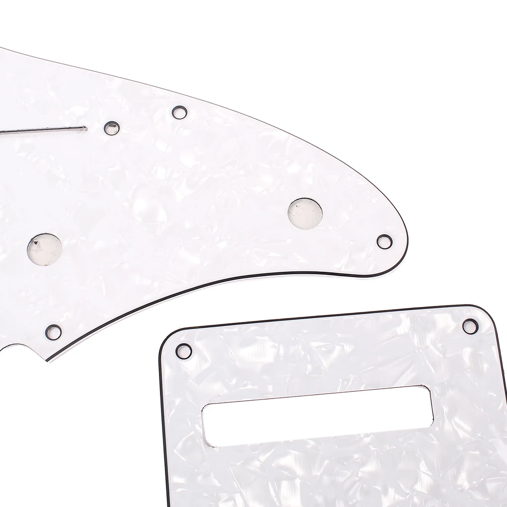 White Pearl HSH 3ply Guitar Pickguard and Back Plate Set Electric Guitar Replacement for RG350 IBANZE DIY Accessories