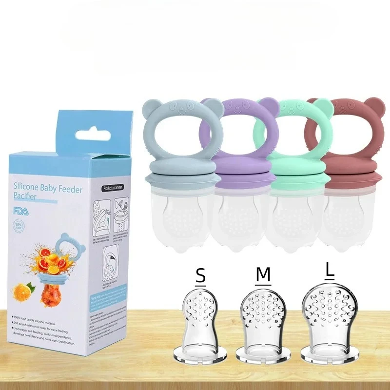 Baby Silicone Bite Joy Food Grade Fruit Complementary Food Artifact Baby Soothing Pacifier Gum Bite Joy