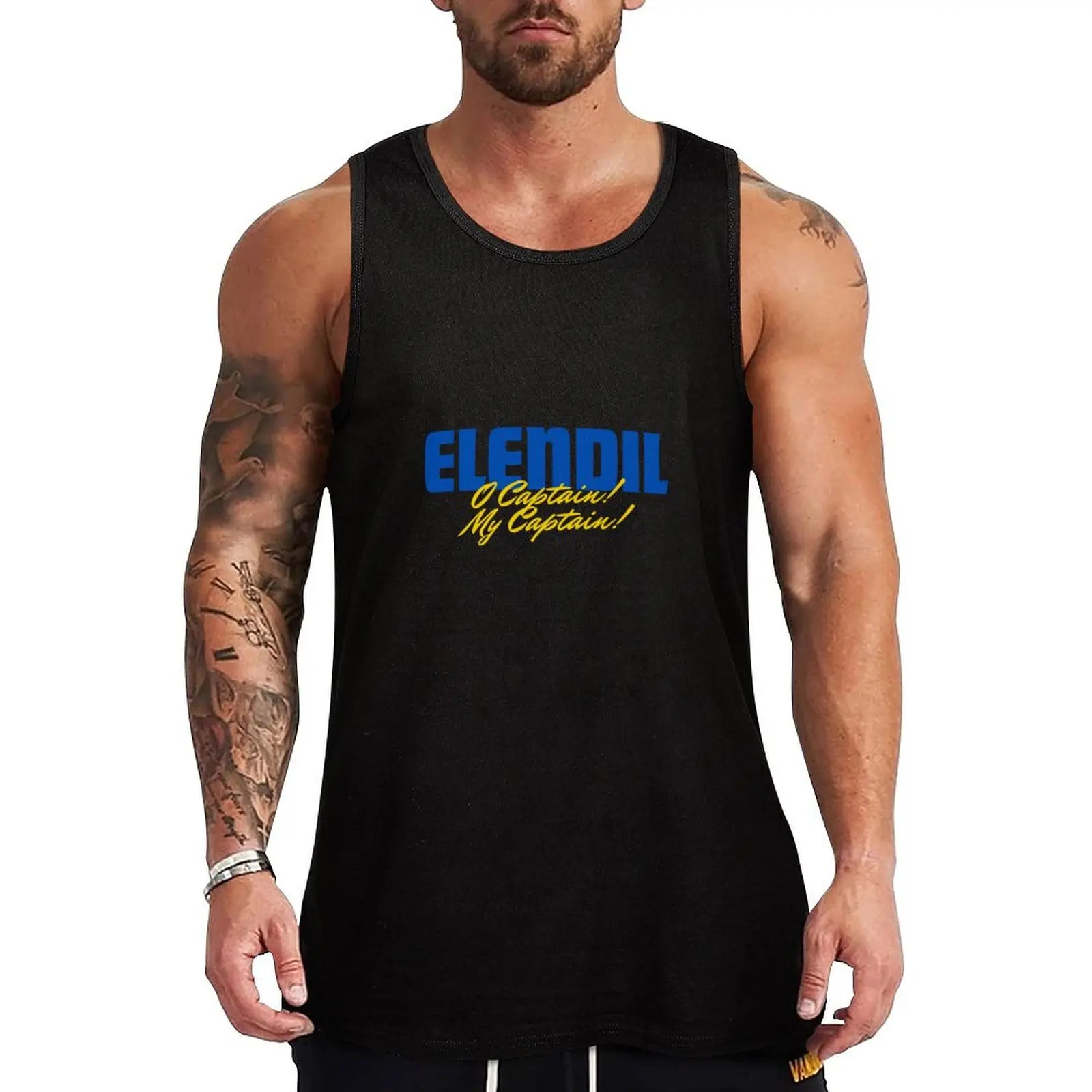 

Elendil: O Captain! My Captain! Tank Top Men's sleeveless Men's cotton t-shirt sleeveless gym shirt man fitness