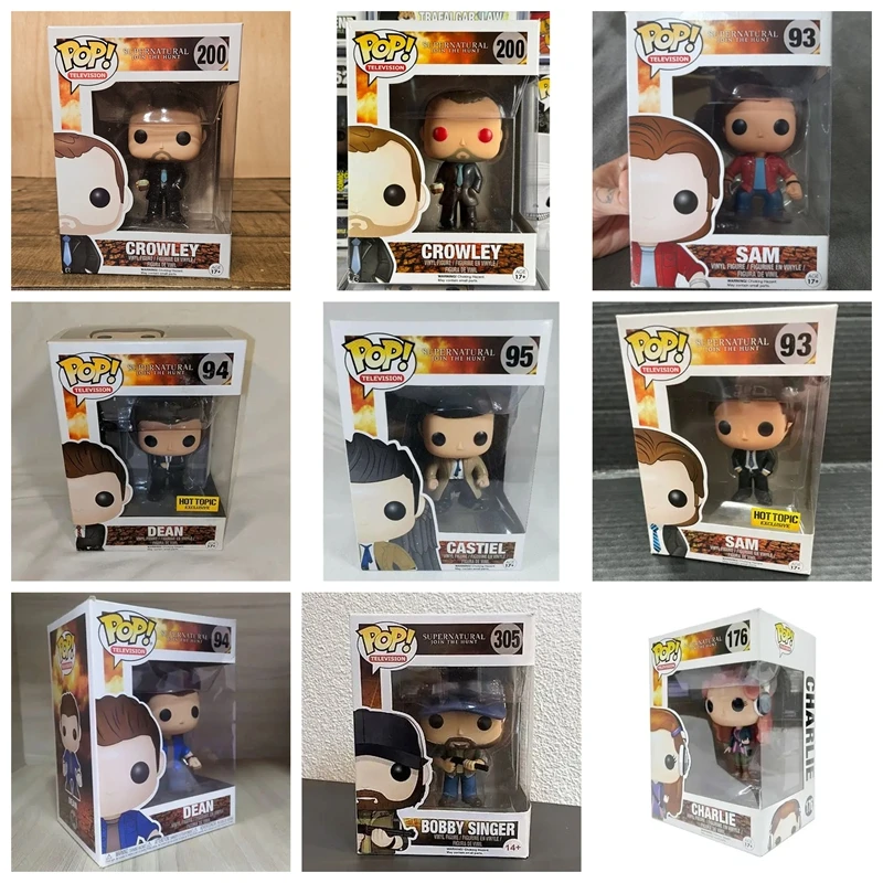 Funko Pop Supernatural # 93 Sam # 94 Dean # 95 Castiel # 176 Charlie # 200 Crowley # 305 Bobby Exklusive Vinylfigur Sammlerstück Geschenk
