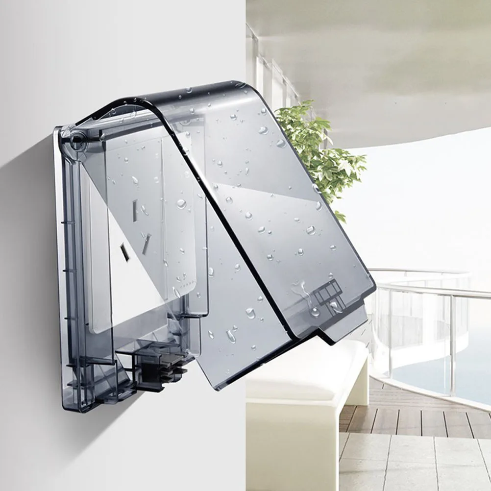 Splash-Proof Waterproof Socket Cover Premium Pc Material Durable Practical Protector Wall Outlet Case Socket Cover