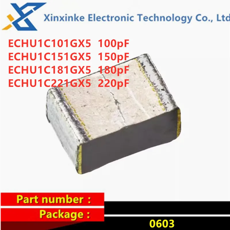 

20PCS ECHU1C101GX5 ECHU1C151GX5 ECHU1C181/221GX5 Thin Film Capacitor 16V 2% 0603 PPS CBB Polyester Capacitor 100pF 150/180/220pF