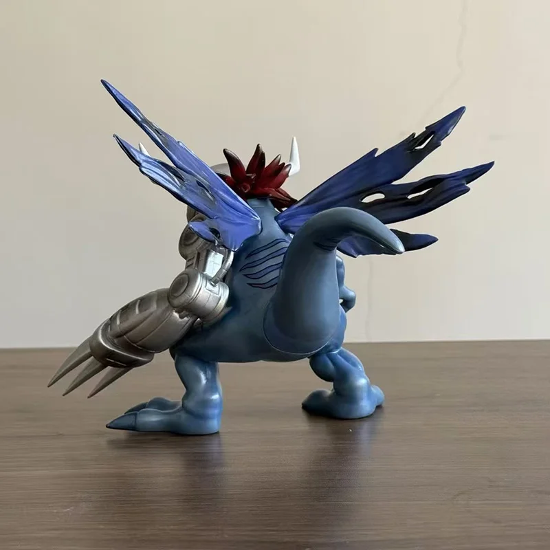 Digimon 18cm Greymon XW Variation Machinery Blue Greymon Anime Action Figure Collectible Toy Ornament Model Birthday Gifts