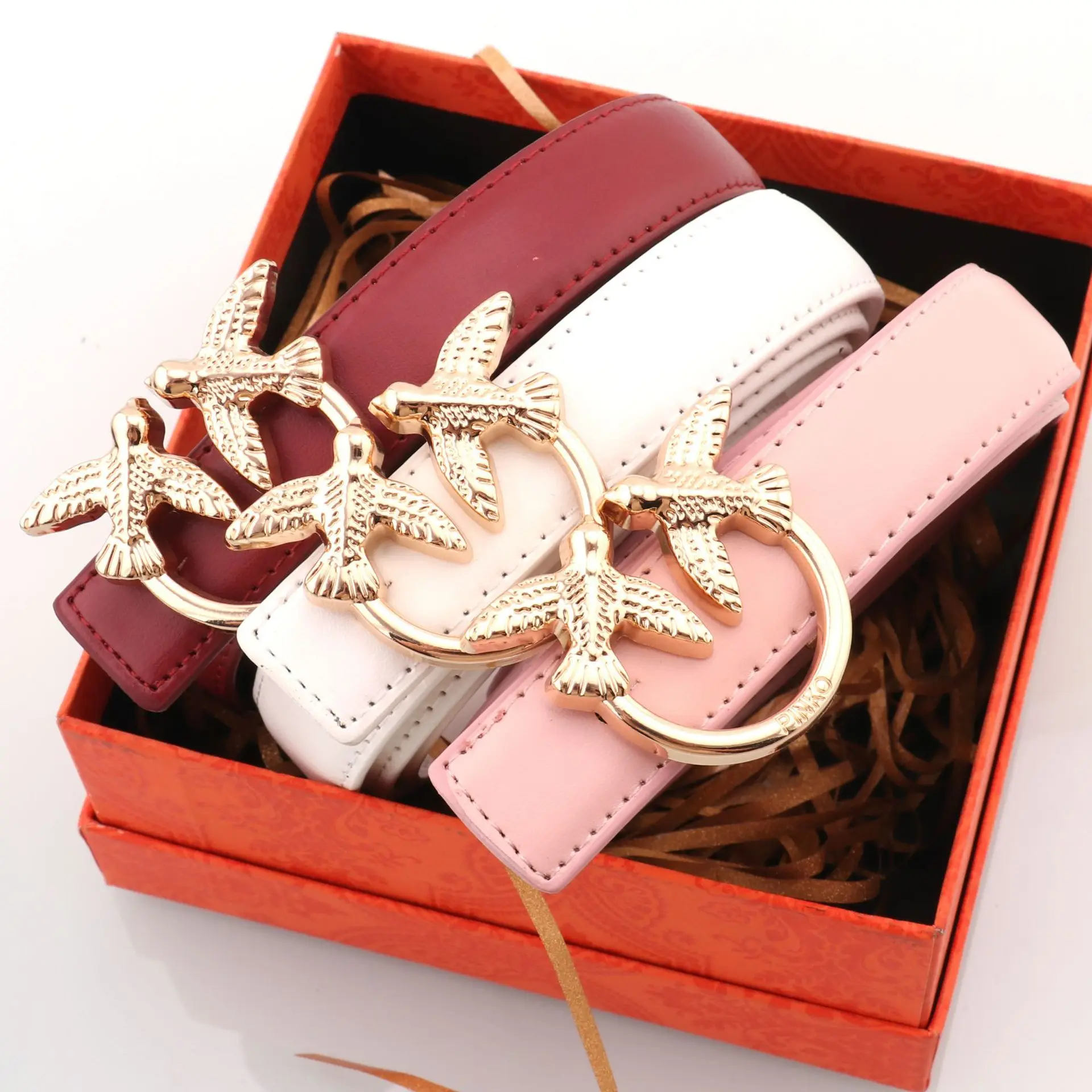 For Pinko Women's Belt Luxury Minimalist Pearl Fashionable Accessory for Daily Commuting And Dating Vintage Condition