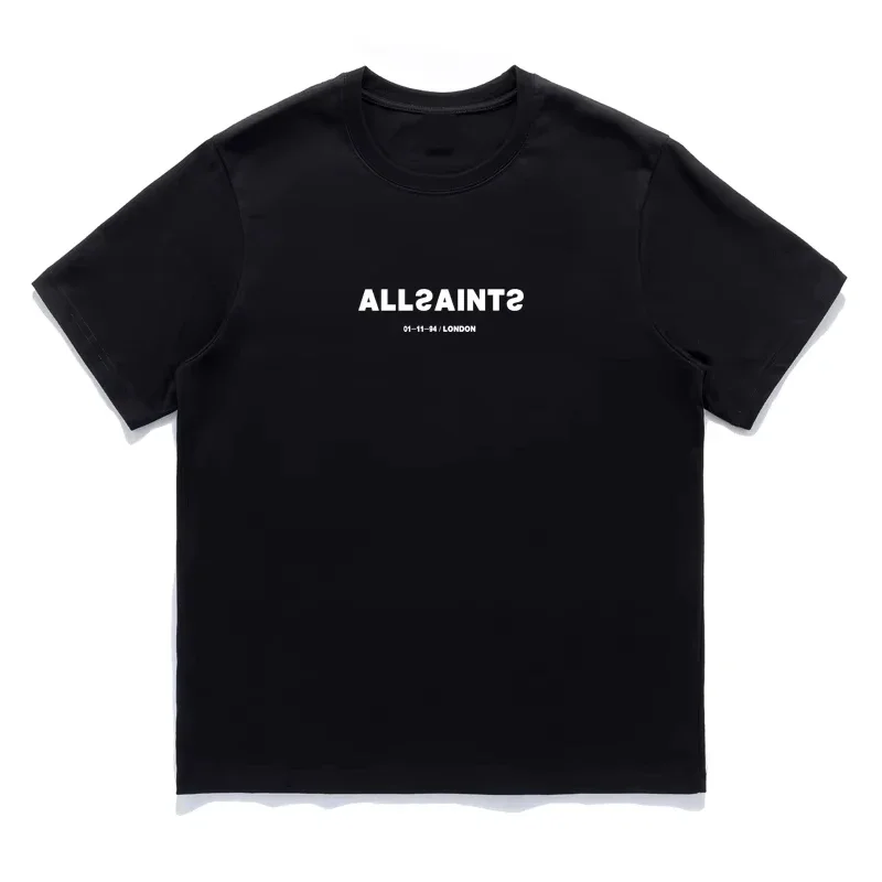 

Loose Casual ALL SAINTS Short Sleeve T-shirt High Quality Simple Letter Print Men Women All-match Roundneck Tops Tees