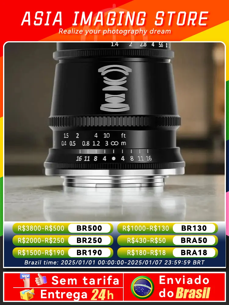 TTArtisan APS-C 17mm f1.4 Documentary Street Photography Mirrorless Camera Lens for Nikon Z Fuji Fx Sony E Leica L Canon M 17 14