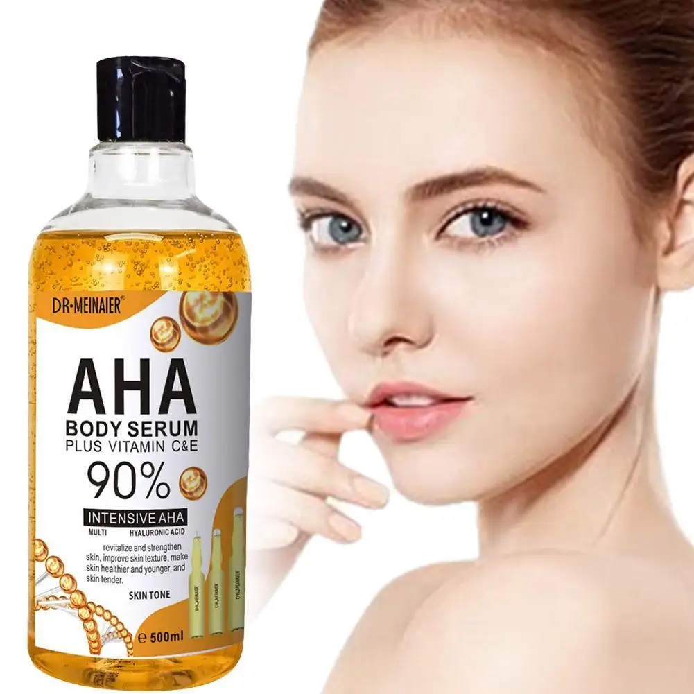 500ml AHA Hyaluronic Vitamin C Arbutin Face Body SerumMoisturizing Shrink Pores Repair Skin Care