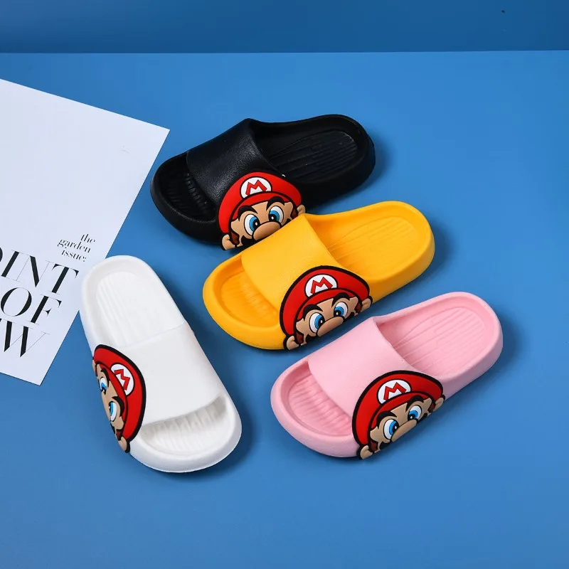 Super Mario Bros new parent-child high-looking cute cartoon home soft, comfortable, breathable and convenient non-slip slippers