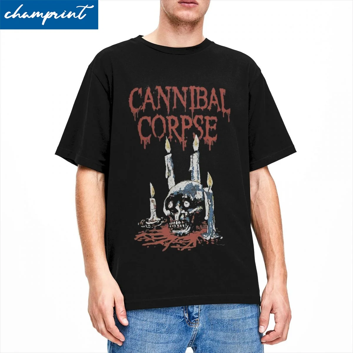 Men Women's T-Shirts Cannibal Corpse Ritual Candles Funny 100% Cotton Tees Short Sleeve T Shirt Crew Neck Clothing Plus Size