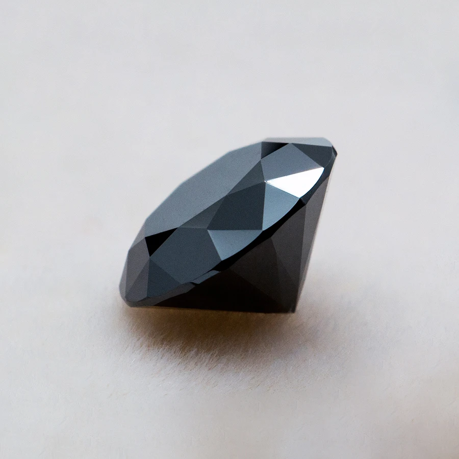 Never Fade Black Moissanite Stone with Certificate 0.1-5.0ct Certified Moissanite Lab Diamonds Pass Diamond Tester with GRA