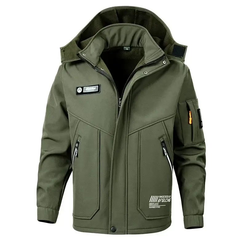 New Winter Velvet Thickened Jacket Suit for Men and Women Windproof and Water-proof Outdoor Cold-proof and Warm Work Clothes - Image 5