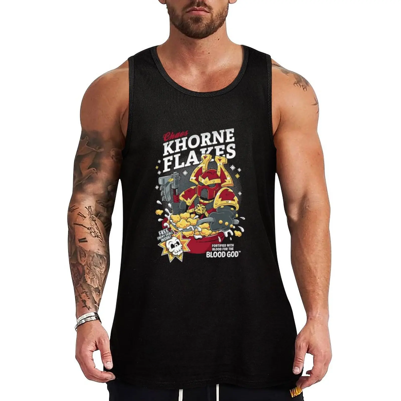 Chaos Khorne Flakes Classic Tank Top Gym T-shirts for men Gym clothes gym men