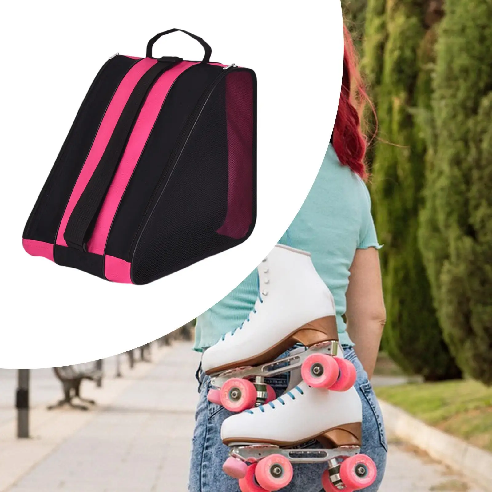 Roller Skate Bag Skate Carry Bag Load Bearing Ice Skate Bag Skating Shoes Carrying Bag for Inline Skates Ice Hockey Skates