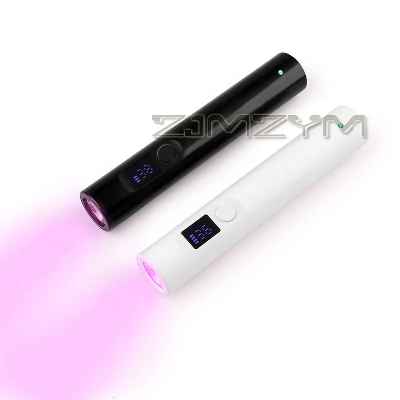 2In1 Manicure Lamp UV Flash Cure Red Light 30s 60s Timing Quick Drying Light Handheld Rechargeable LED Nail Lamp For Gel Varnish