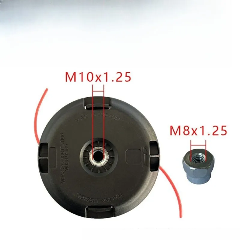 ABLN-For 191D92-5 2 Trimming Head Thread- For M8X1.25 M10X1.25 For Style Grass Cutting Head Replacement