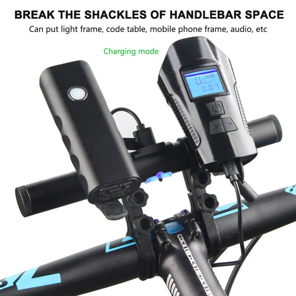 Bicycle Handlebar Extended Bracket With Rechargeable Batteries As A Power Bank Bike Computer Holder Lamp Support MTB Accessories