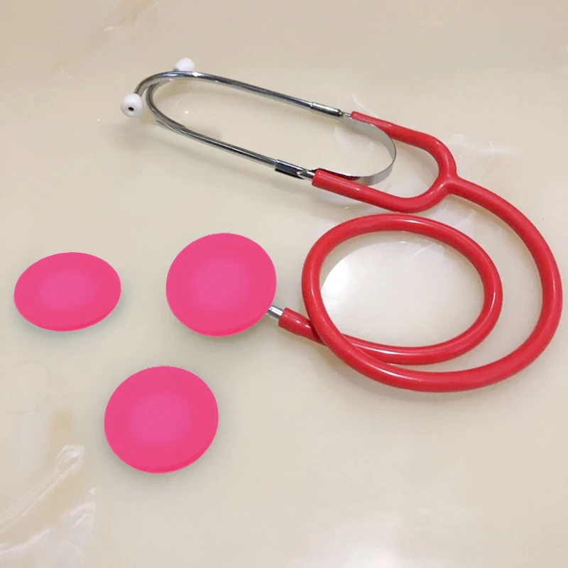 4Pcs Disposable Silicone Stethoscope Cover Head Diaphragm Protector Replacement Parts Accessories Colorful Sleeve Covers