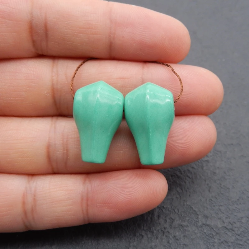 

Изготовление бирюзовых бусин для сережек B&F, бусины из натуральных камней ручной работы для ювелирных изделий, камни для изготовления ювелирных изделий