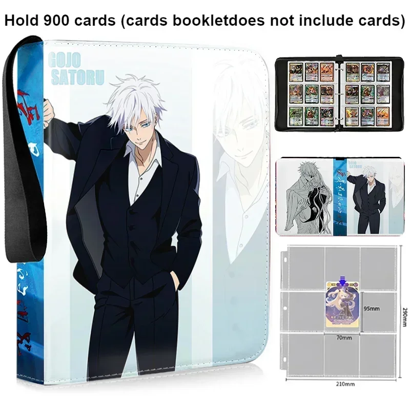 400/900 PCS Jujutsu Kaisen Satoru Gojo Anime Collection Card Album Book Folder Phantom Parade Zipper Card Binder Holder Toy Gift