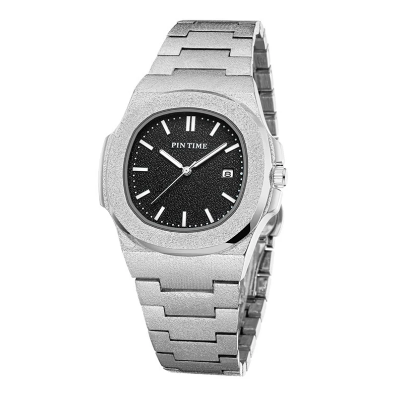 Fashionable frosted alloy waterproof luminous quartz watch for both men and women