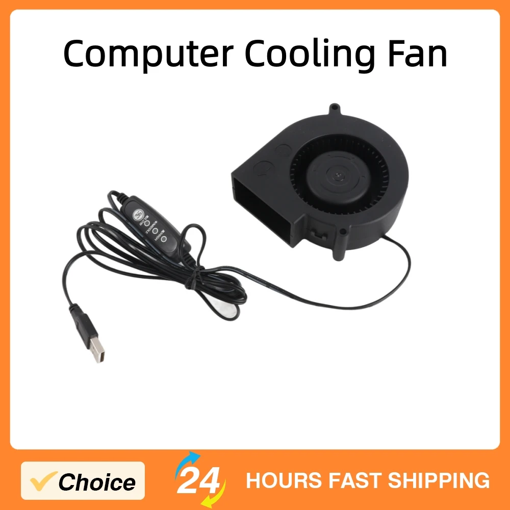 

Computer CPU Cooling Fan for PC Electronics 3D Printer 3800 RPM Airflow 22 CFM 3 Speed Mode DC5V USB Blower Fan PC Case Fan
