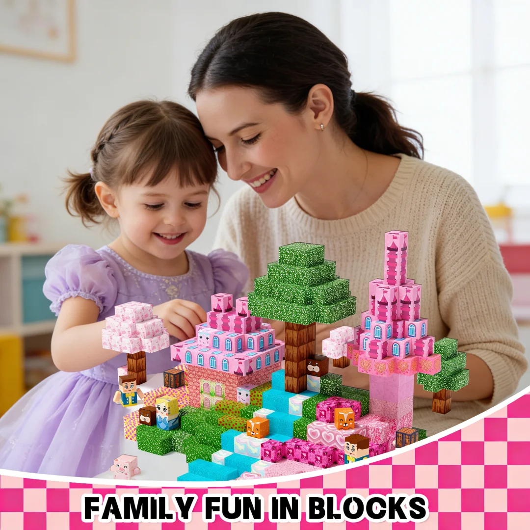 Bloques de construcción magnéticos, juguetes STEM Montessori, bloques de construcción para juego creativo y sensorial, regalos educativos de cumpleaños para niños.