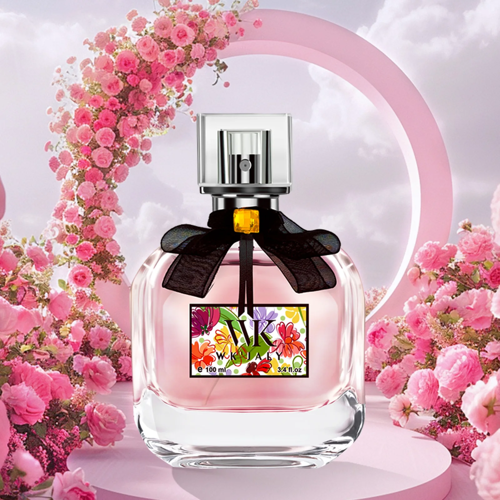 

WK JALY Floral Drunk Eau De Parfum, With Notes of Rose, Apple, Lemon, Mandala Blossom, Jasmine, Everyday Fragrance, 100ml
