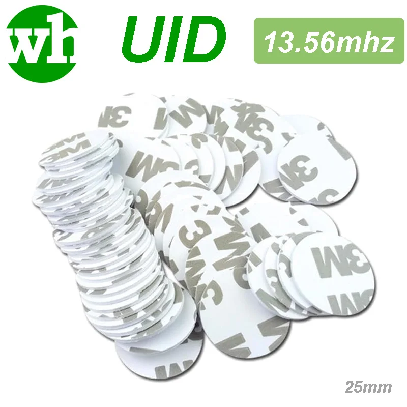 10-100pcs/lot 13.56MHz RFID UID Tag Sticker Keytag Card GEN1 IC UID Changeable Block 0 Writable Token ISO14443A Copy Duplicate